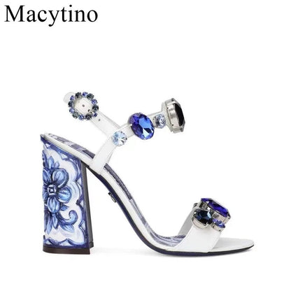 Luxury Diamond Crystal Decor Modern Sandals for Women. - Maison Novaire