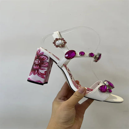 Luxury Diamond Crystal Decor Modern Sandals for Women. - Maison Novaire