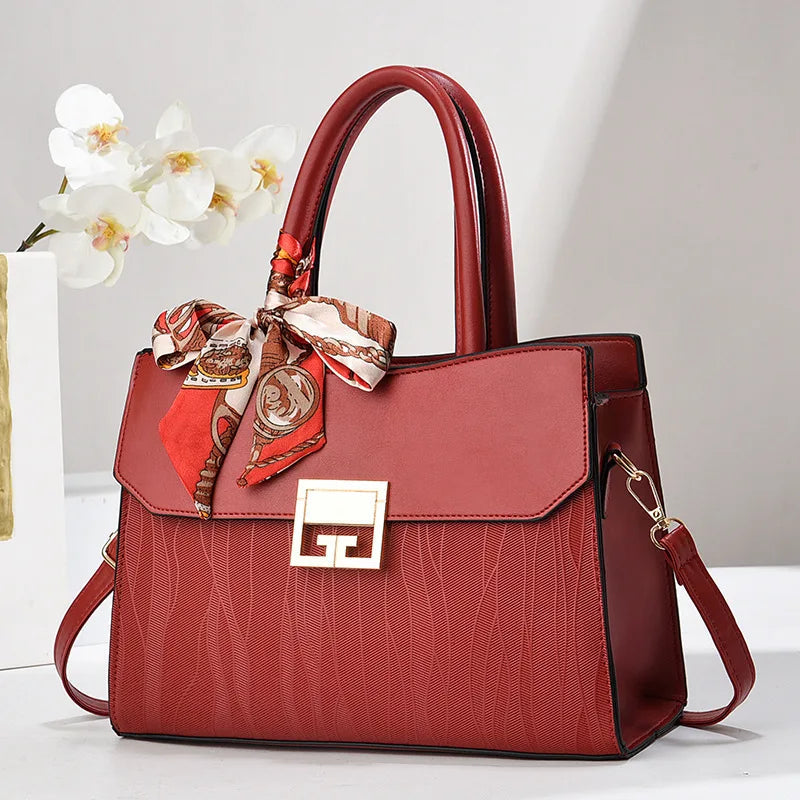 Luxury Embroidered Shopping Handbags.Female Shoulder Leather Bag. - Maison Novaire