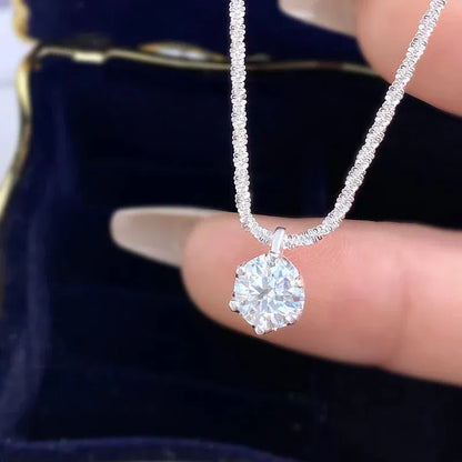 Luxury Moissanite Necklace 1CT – GRA Certified 925 Silver Pendant - Maison Novaire