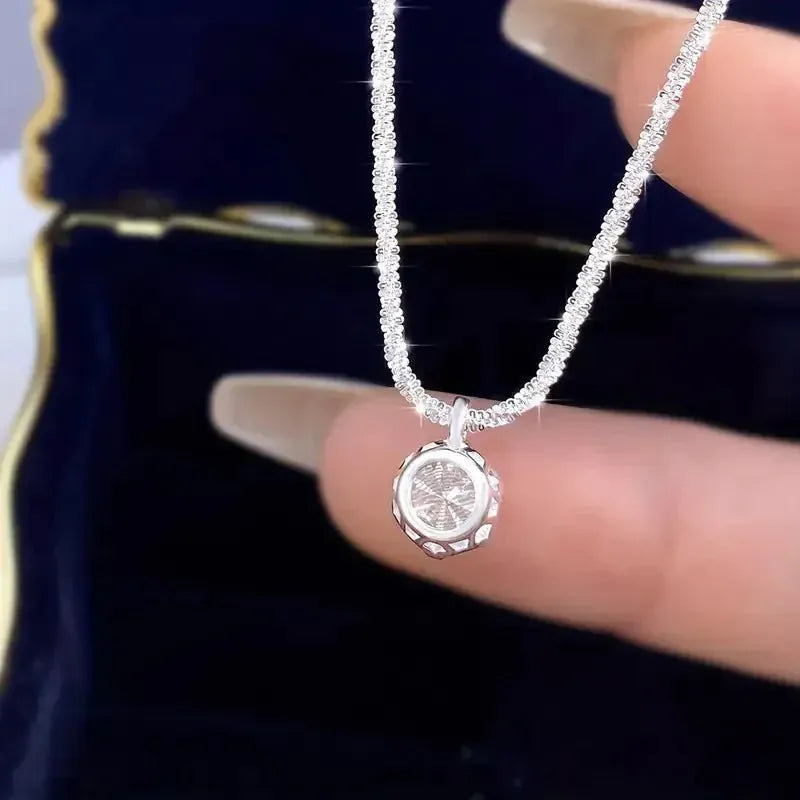 Luxury Moissanite Necklace 1CT – GRA Certified 925 Silver Pendant - Maison Novaire