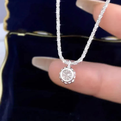 Luxury Moissanite Necklace 1CT – GRA Certified 925 Silver Pendant - Maison Novaire