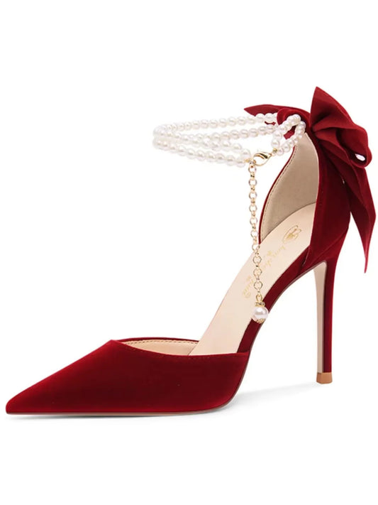 Luxury Pearl Butterfly High Heel Pumps - Maison Novaire