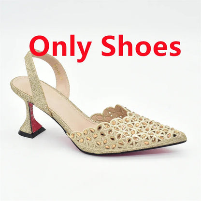 Luxury Rhinestone Italian Designer Shoes and Bags Set (Ascendancy). - BLAKESTORE-NG