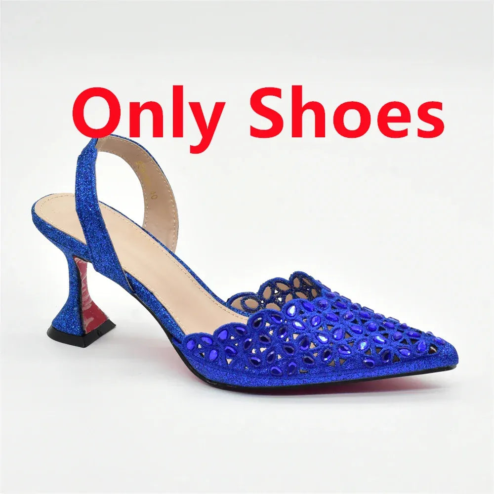 Luxury Rhinestone Italian Designer Shoes and Bags Set (Ascendancy). - BLAKESTORE-NG