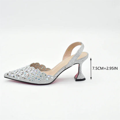 Luxury Rhinestone Italian Designer Shoes and Bags Set (Ascendancy). - Maison Novaire #