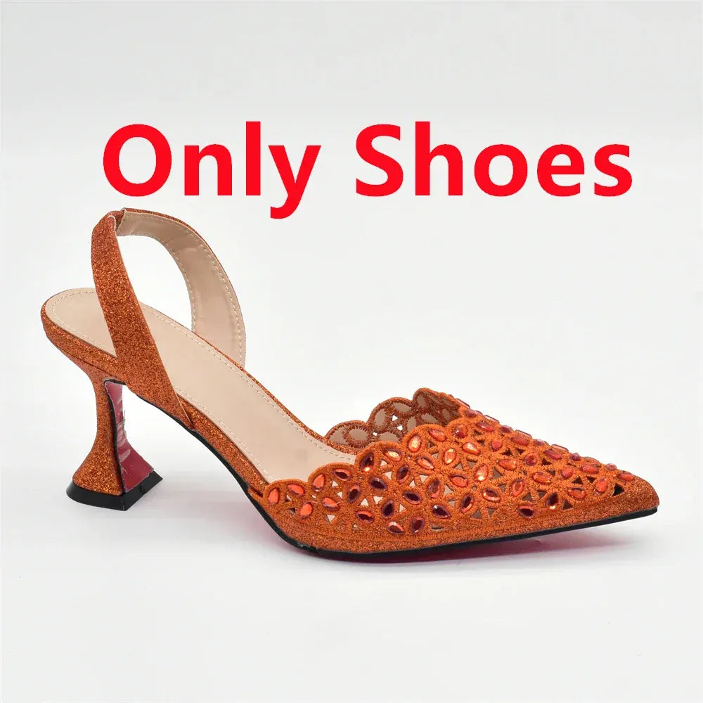 Luxury Rhinestone Italian Designer Shoes and Bags Set (Ascendancy). - Maison Novaire #