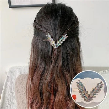 Luxury Shining V Shape Buckle Hairpins. - Maison Novaire #