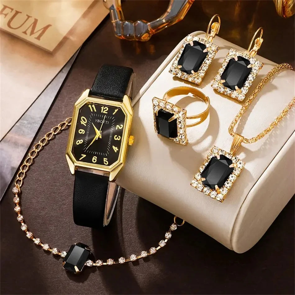 Luxury Women Wristwatch Blue Leather Band - Maison Novaire #