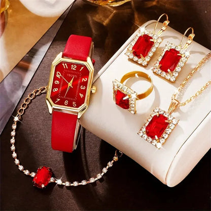 Luxury Women Wristwatch Blue Leather Band - Maison Novaire #