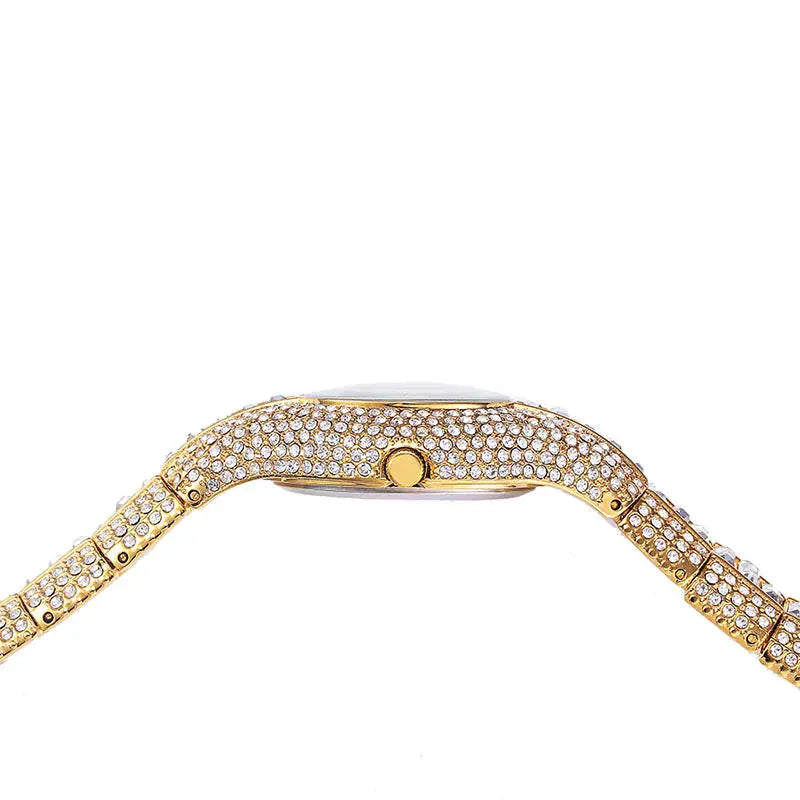 MISSFOX Luxury Gold Women’s Watch | Baguette Diamond Waterproof Clock - Maison Novaire #