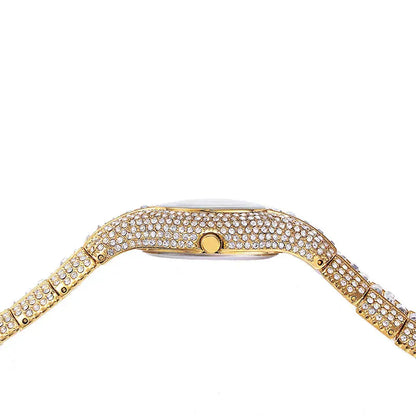 MISSFOX Luxury Gold Women’s Watch | Baguette Diamond Waterproof Clock - Maison Novaire #
