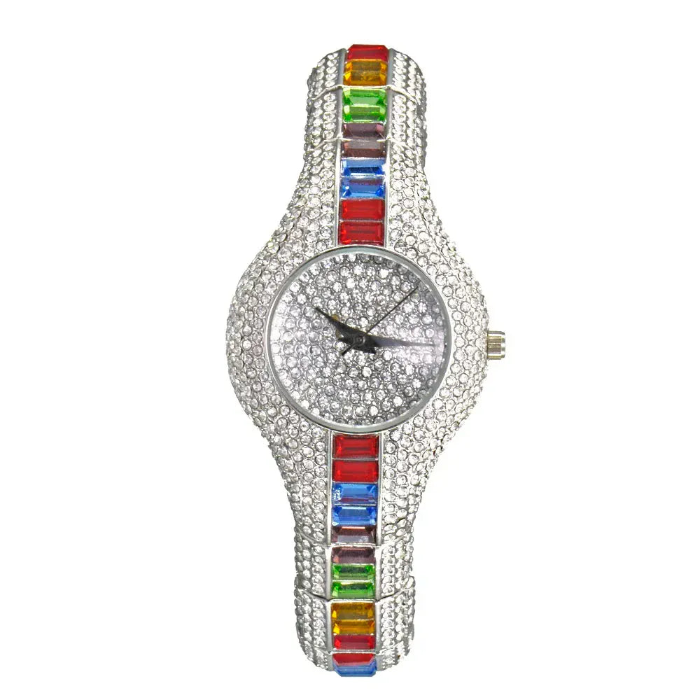 MISSFOX Luxury Gold Women’s Watch | Baguette Diamond Waterproof Clock - Maison Novaire #