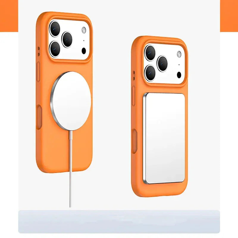 Magnetic Solid Color Liquid Silicone MagSafe Phone Case For iphone 17. - BLAKESTORE-NG