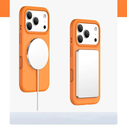 Magnetic Solid Color Liquid Silicone MagSafe Phone Case For iphone 17. - BLAKESTORE-NG