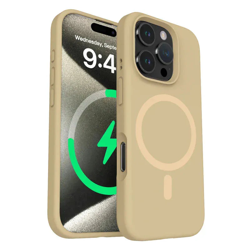 Magnetic Solid Color Liquid Silicone MagSafe Phone Case For iphone 17. - BLAKESTORE-NG