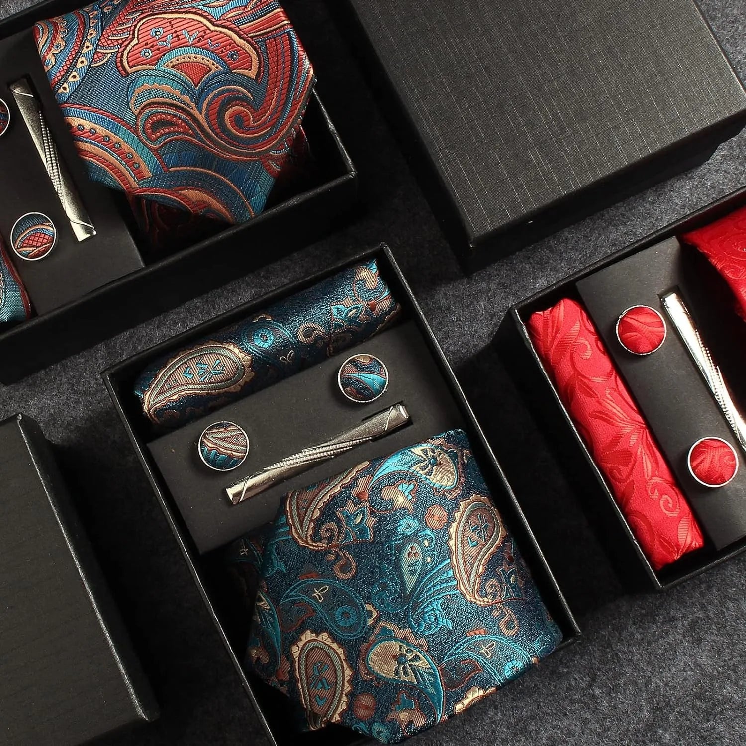Maison Novaire 100% Silk Paisley Floral Tie - Maison Novaire #