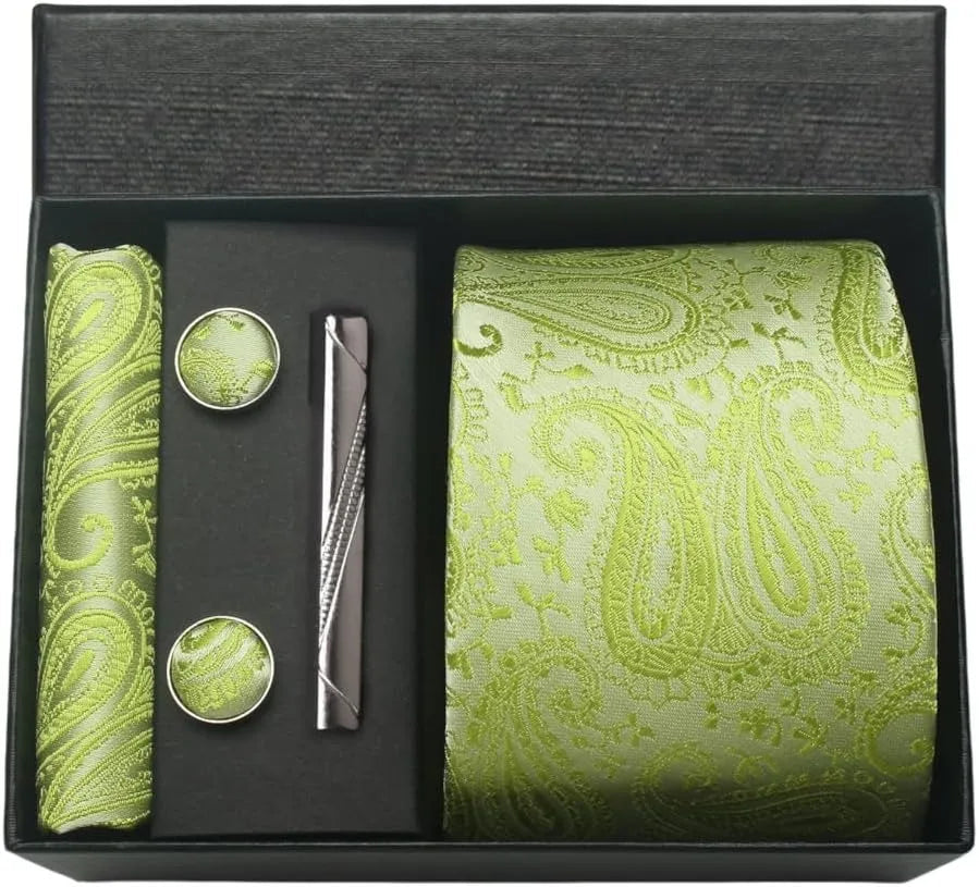 Maison Novaire 100% Silk Paisley Floral Tie - Maison Novaire #