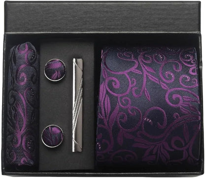 Maison Novaire 100% Silk Paisley Floral Tie - Maison Novaire #