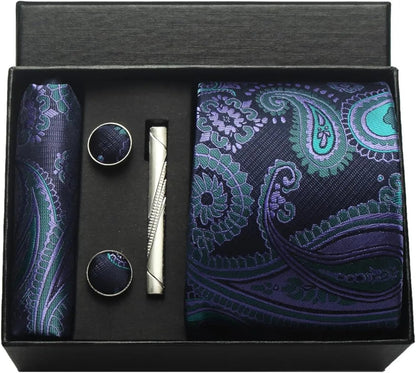 Maison Novaire 100% Silk Paisley Floral Tie - Maison Novaire #