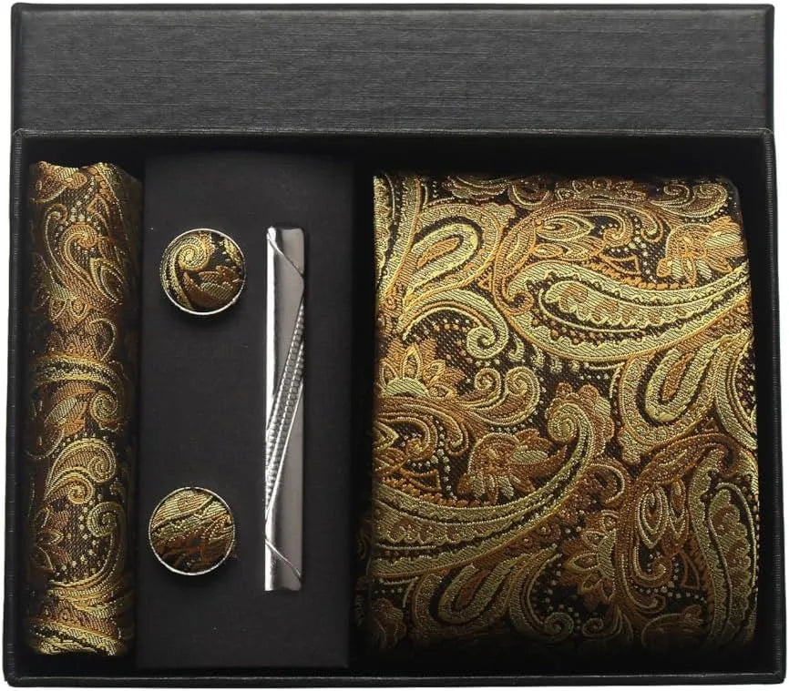 Maison Novaire 100% Silk Paisley Floral Tie - Maison Novaire #