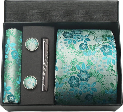 Maison Novaire 100% Silk Paisley Floral Tie - Maison Novaire #