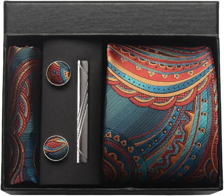 Maison Novaire 100% Silk Paisley Floral Tie - Maison Novaire #