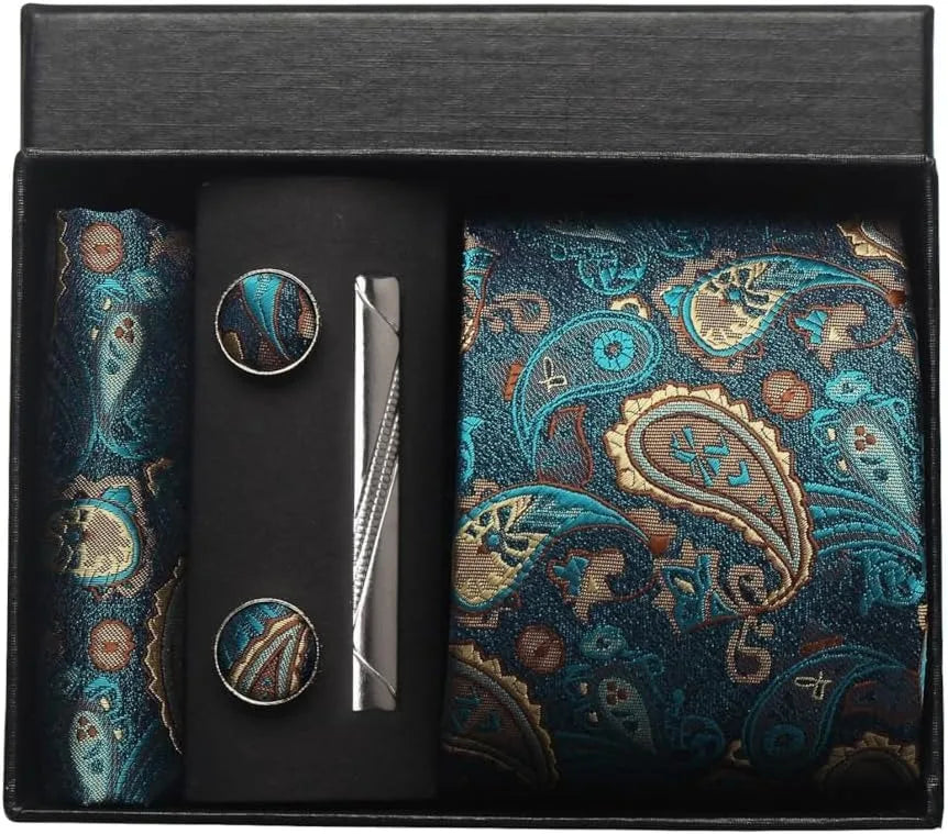 Maison Novaire 100% Silk Paisley Floral Tie - Maison Novaire #