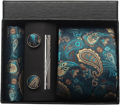 Maison Novaire 100% Silk Paisley Floral Tie - Maison Novaire #