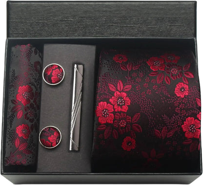 Maison Novaire 100% Silk Paisley Floral Tie - Maison Novaire #