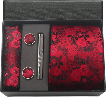 Maison Novaire 100% Silk Paisley Floral Tie - Maison Novaire #