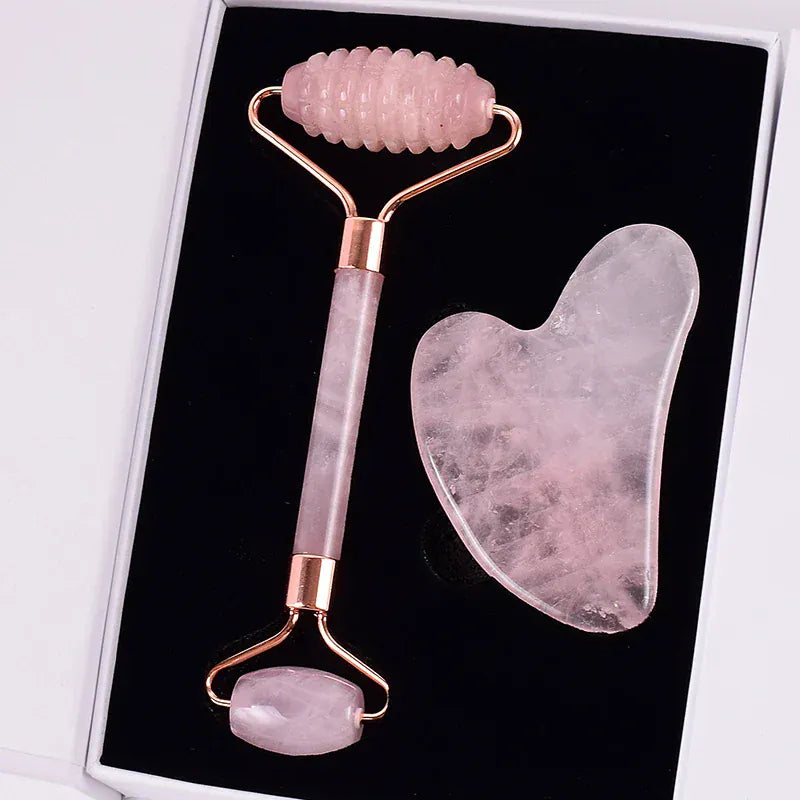 Maison Novaire Rose Quartz Gua Sha & Face Roller - Maison Novaire #