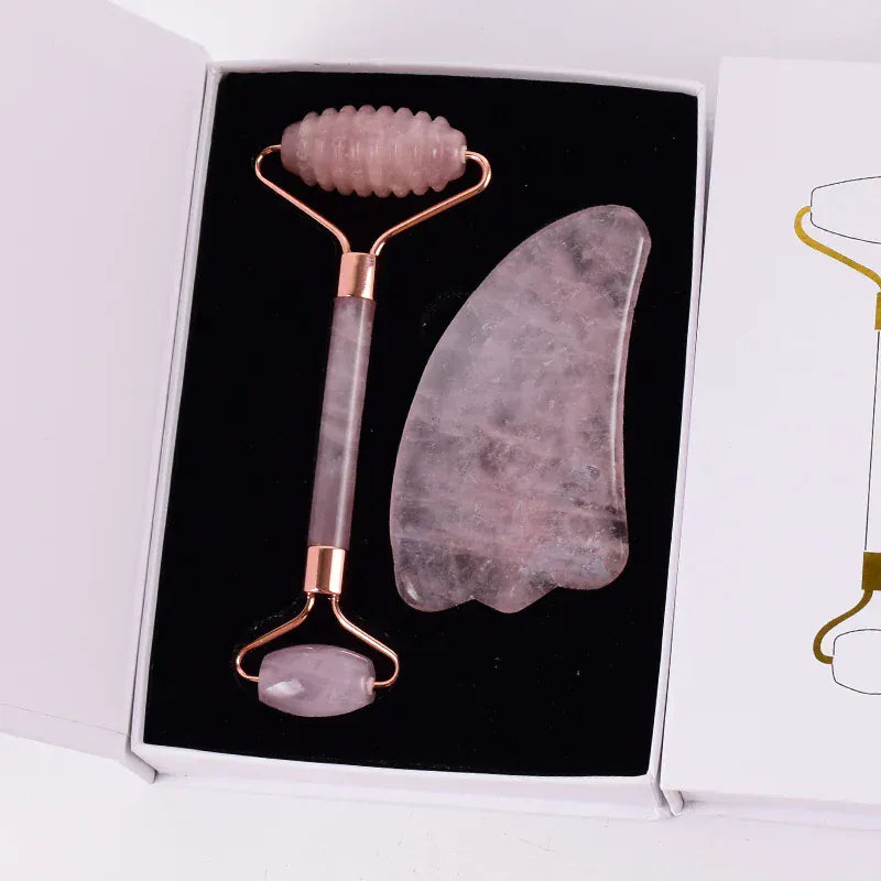 Maison Novaire Rose Quartz Gua Sha & Face Roller - Maison Novaire #