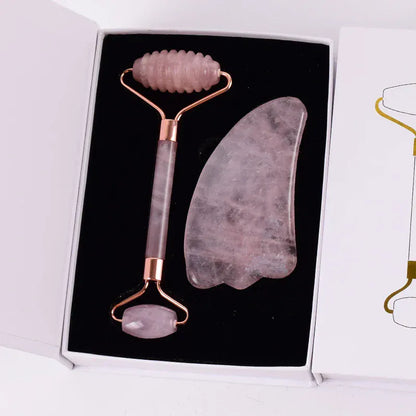 Maison Novaire Rose Quartz Gua Sha & Face Roller - Maison Novaire #
