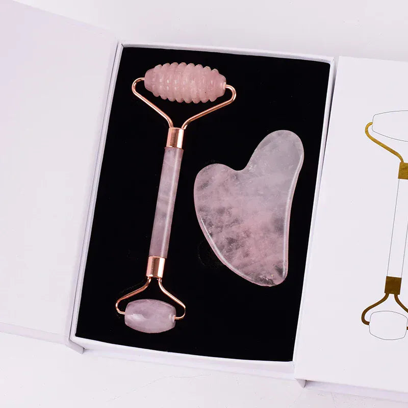 Maison Novaire Rose Quartz Gua Sha & Face Roller - Maison Novaire #