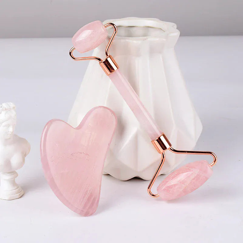 Maison Novaire Rose Quartz Gua Sha & Face Roller - Maison Novaire #