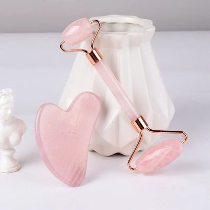 Maison Novaire Rose Quartz Gua Sha & Face Roller - Maison Novaire #