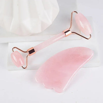 Maison Novaire Rose Quartz Gua Sha & Face Roller - Maison Novaire #