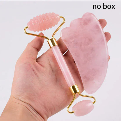 Maison Novaire Rose Quartz Gua Sha & Face Roller - Maison Novaire #