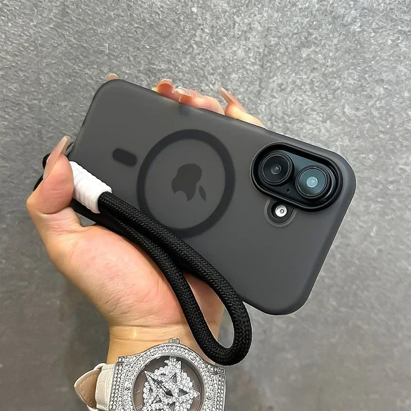 Matte Clear Magnetic Wireless Wrist Strap Candy Color Cover. - Maison Novaire #