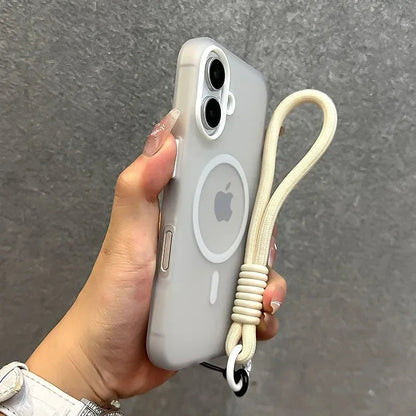 Matte Clear Magnetic Wireless Wrist Strap Candy Color Cover. - Maison Novaire #