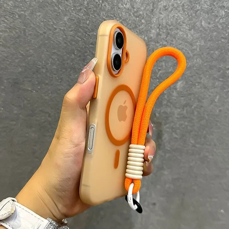 Matte Clear Magnetic Wireless Wrist Strap Candy Color Cover. - Maison Novaire #