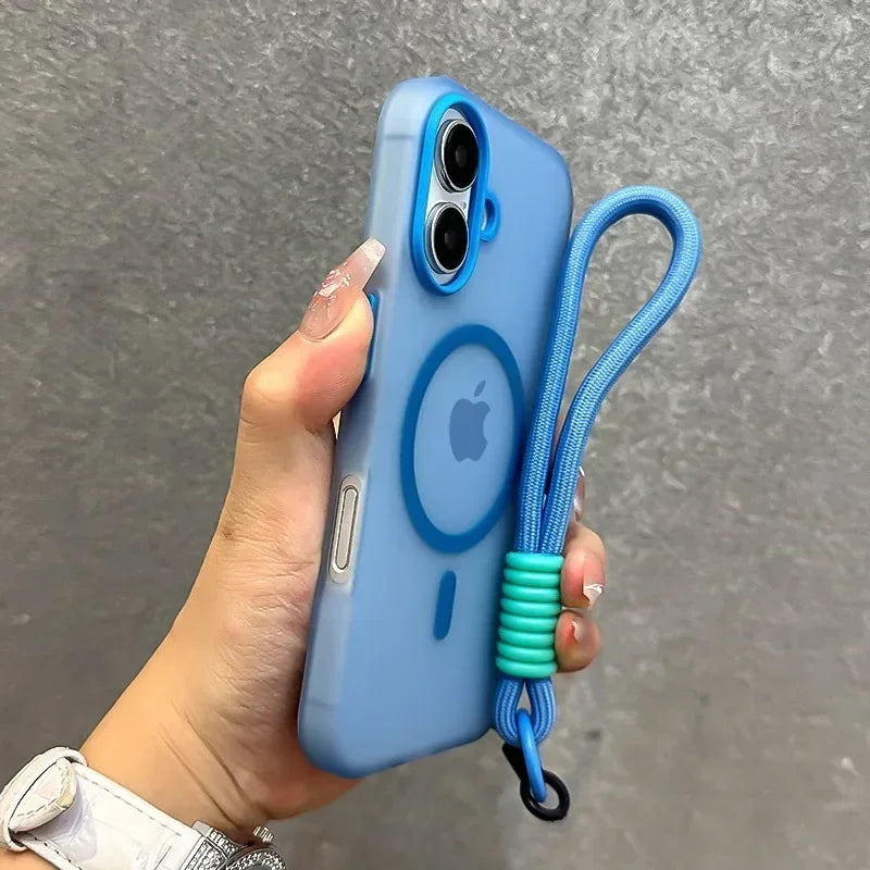 Matte Clear Magnetic Wireless Wrist Strap Candy Color Cover. - Maison Novaire #