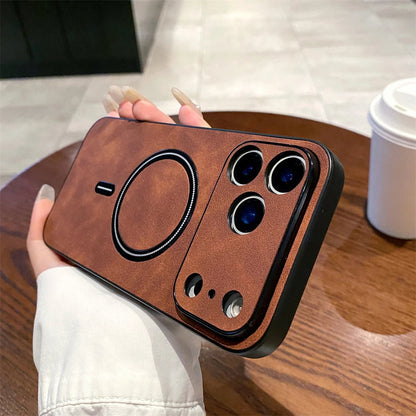 Matte Leather MagSafe Magnetic Wireless Phone Case. - Maison Novaire #