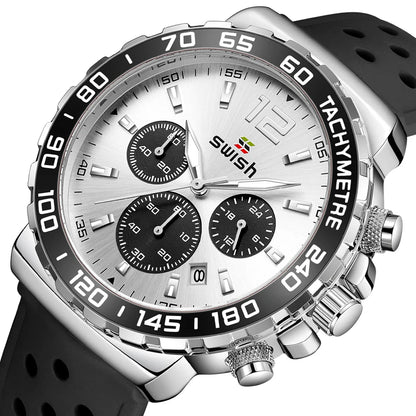 Men Quartz Watch Dial Chronograph. - BLAKESTORE-NG