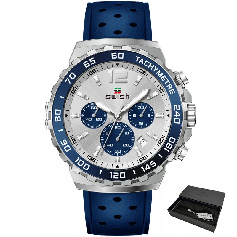 Men Quartz Watch Dial Chronograph. - BLAKESTORE-NG