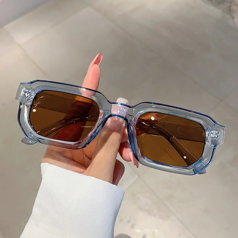 Men Vintage Rectangle Frame Sunglasses. - Maison Novaire #