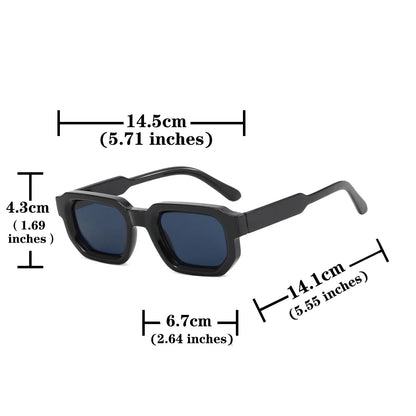 Men Vintage Rectangle Frame Sunglasses. - Maison Novaire #