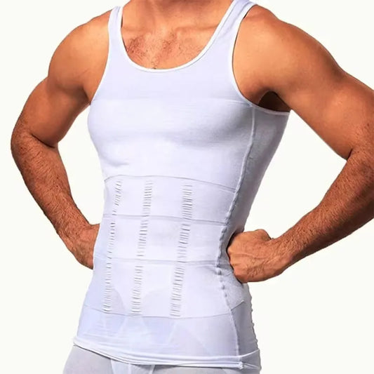 Men’s Compression Undershirt Body Shaper Vest | Slimming Tank Top for Tummy Control, Moobs Reduction & Posture Support - BLAKESTORE-NG