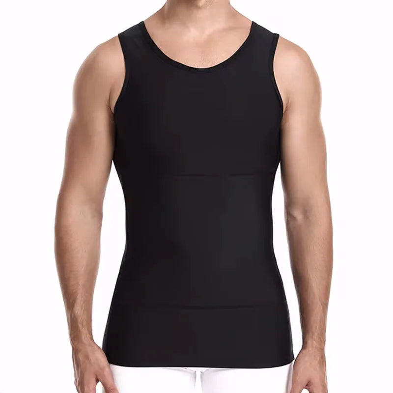 Men’s Compression Undershirt Body Shaper Vest | Slimming Tank Top for Tummy Control, Moobs Reduction & Posture Support - BLAKESTORE-NG